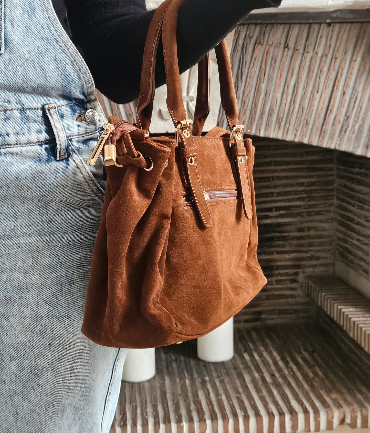 Sac APOLLINE en daim camel