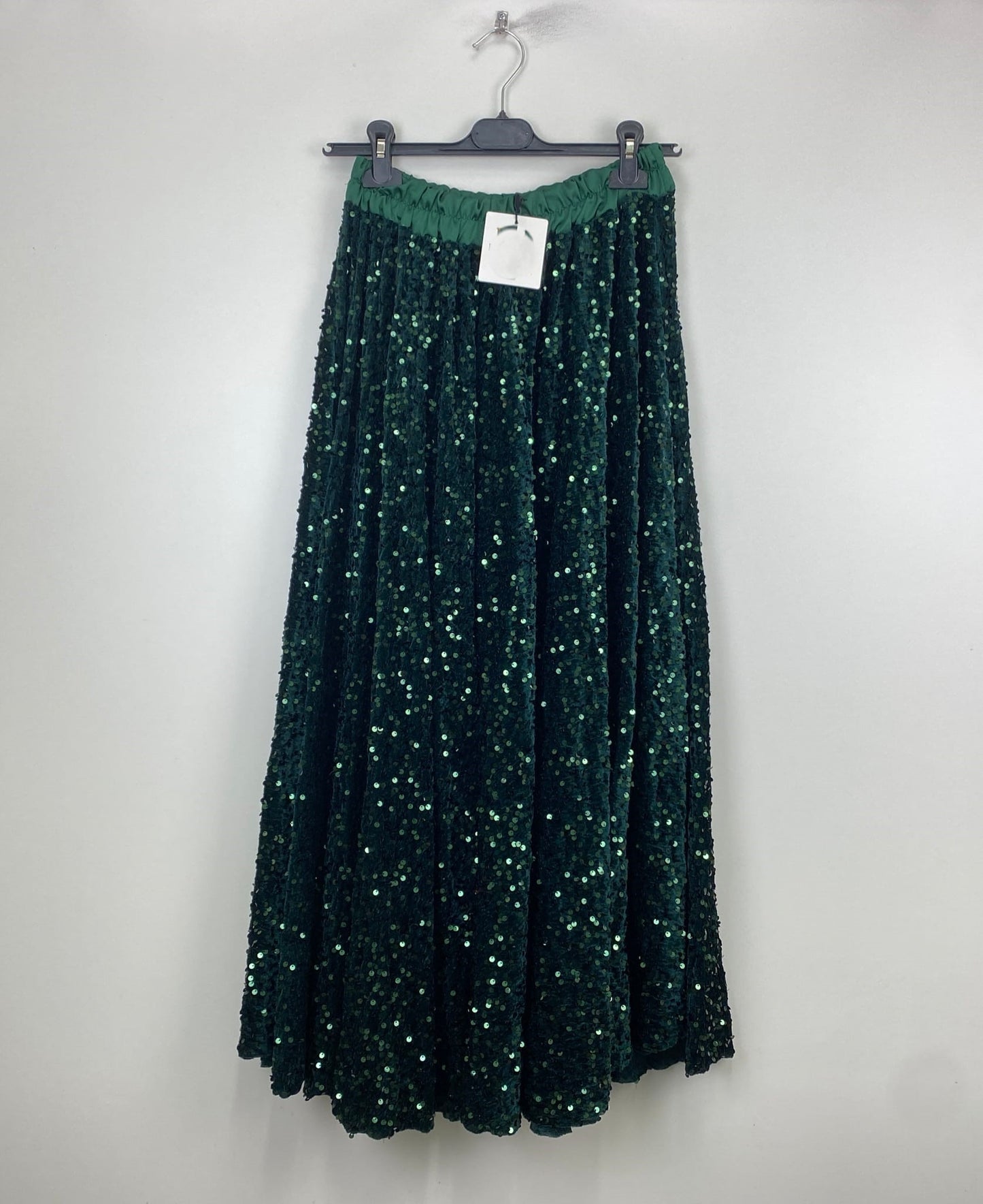 Jupe longue à sequins vert foncé -30% (remise appliquée au moment du panier)