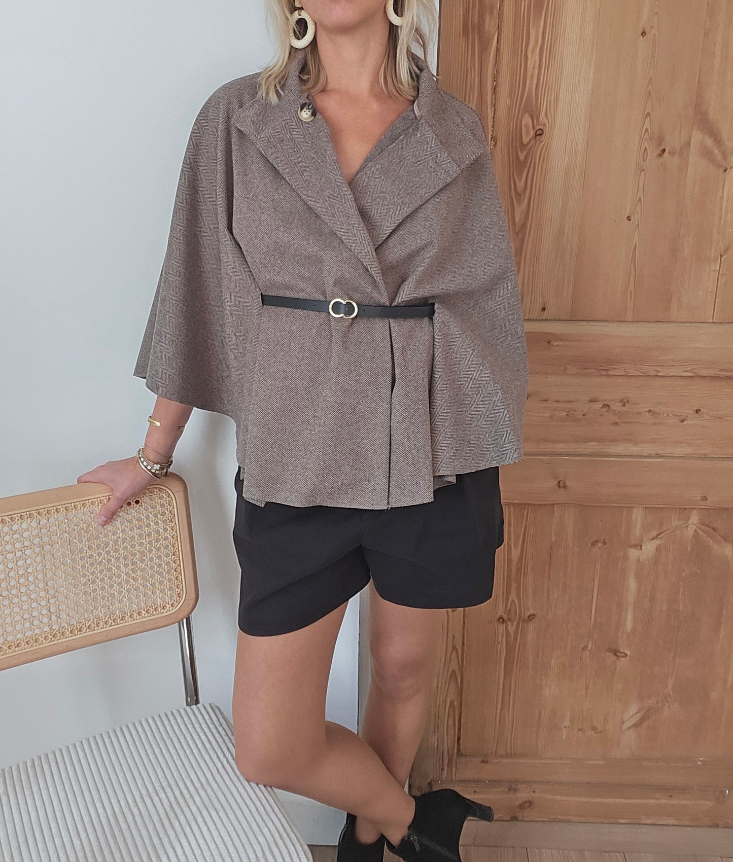 Veste cape champagne