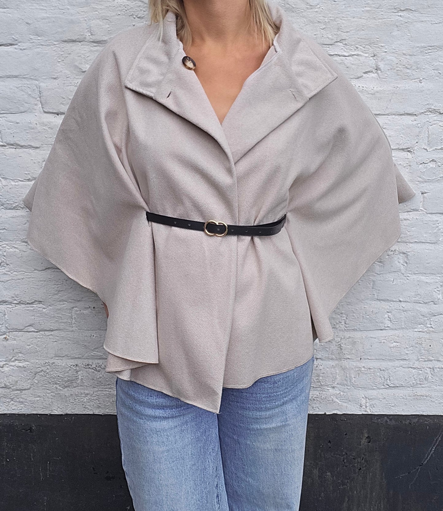 Veste cape beige