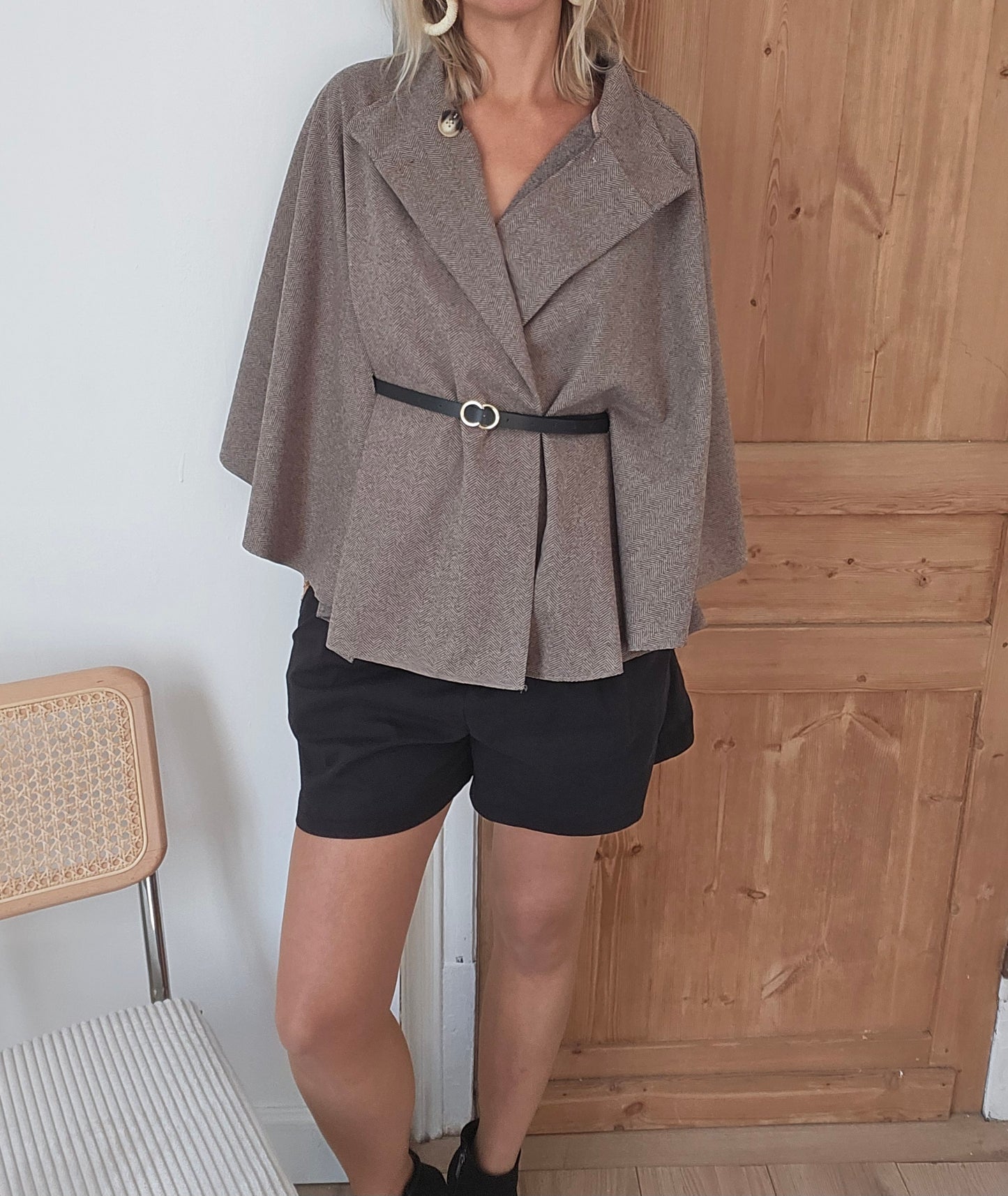 Veste cape champagne