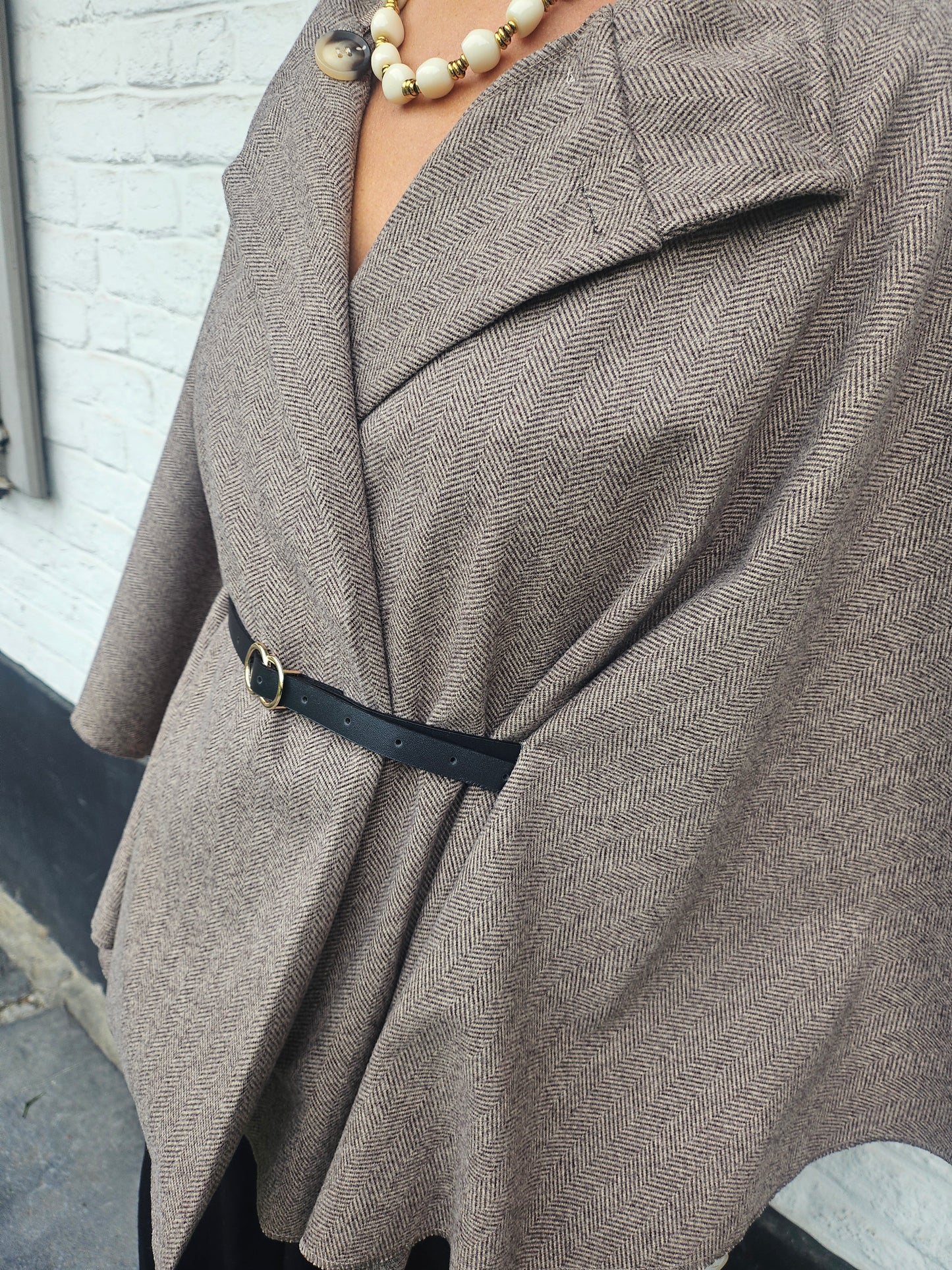 Veste cape champagne
