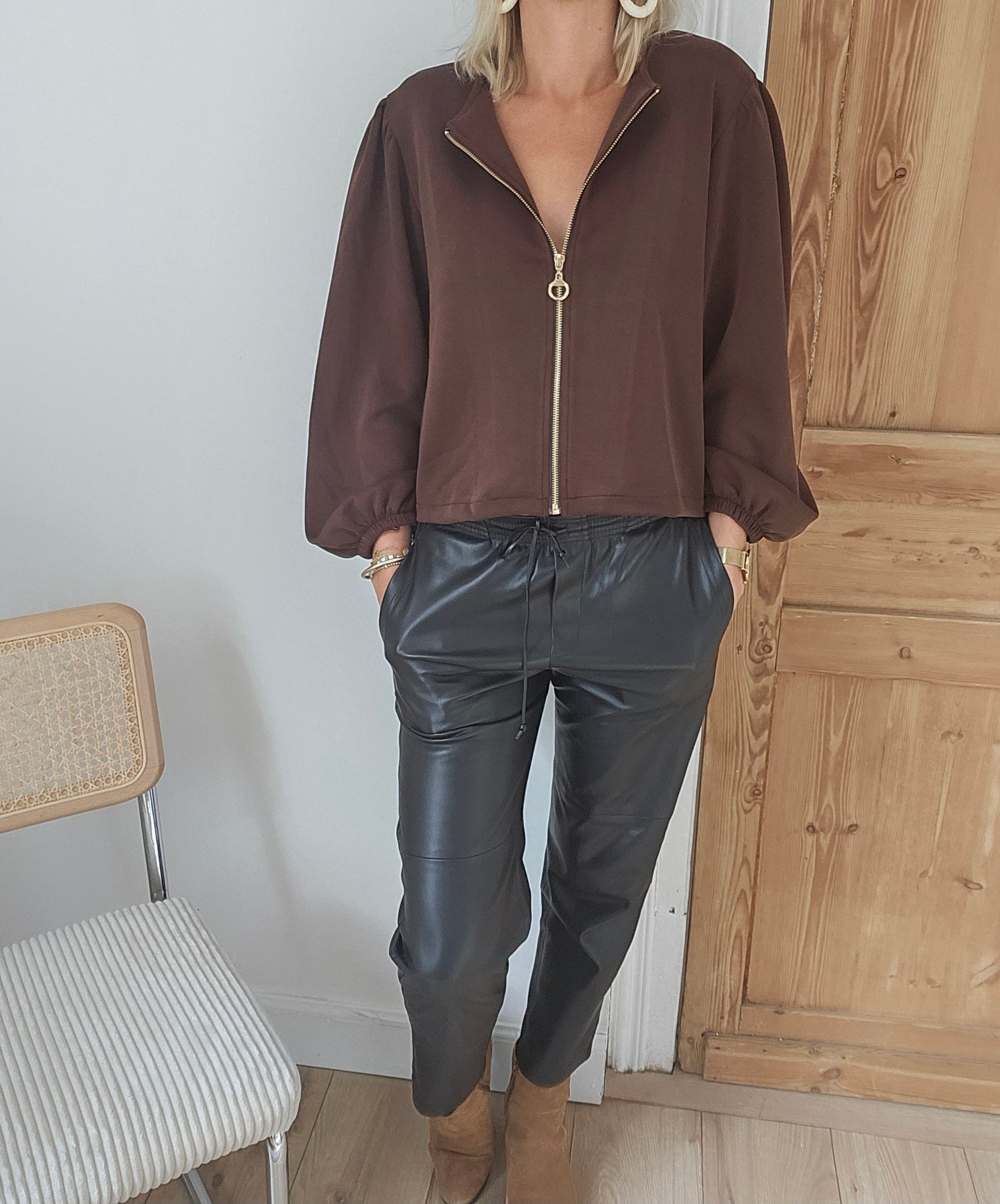 Gilet ultra doux chocolat