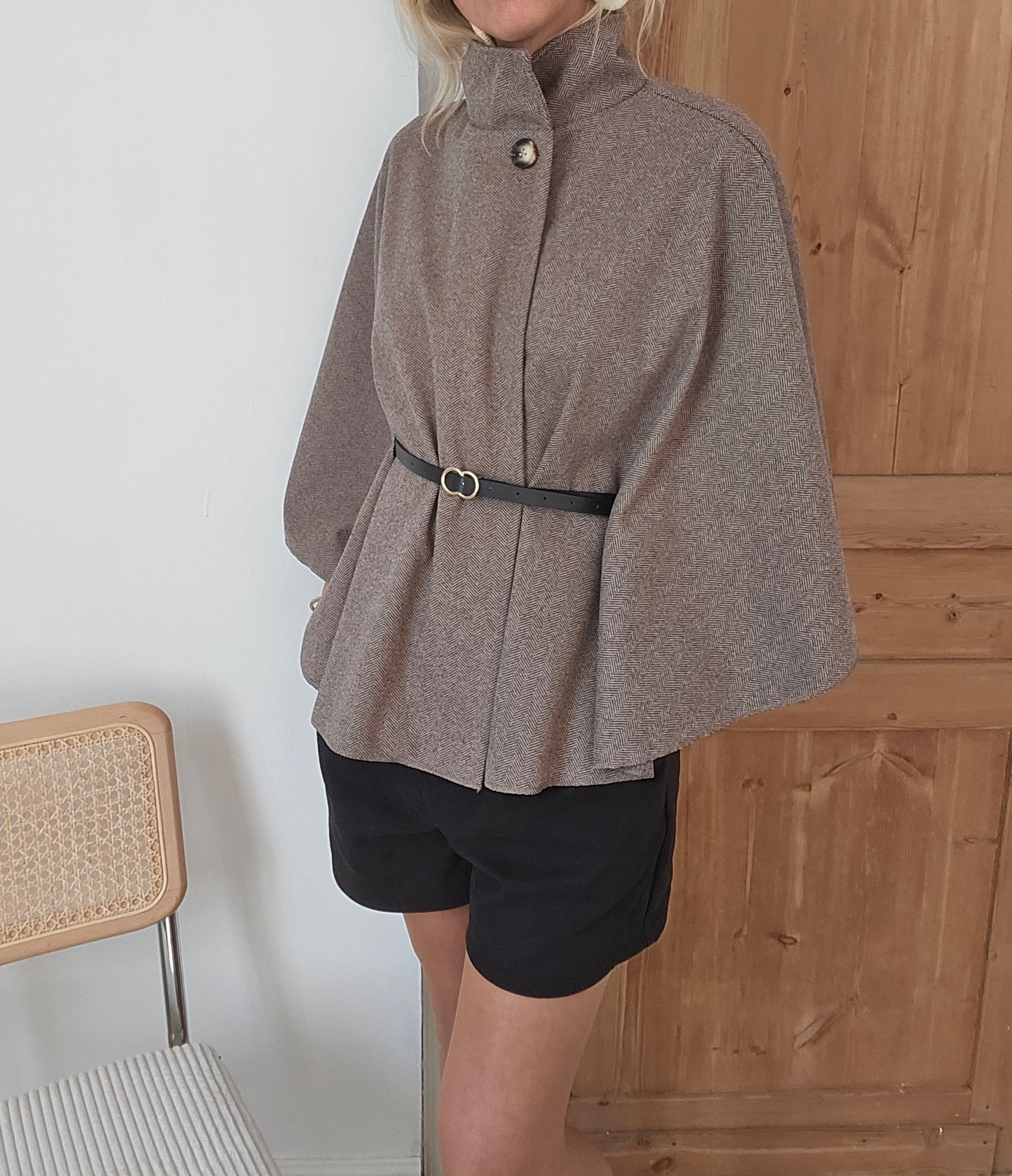 Veste cape champagne