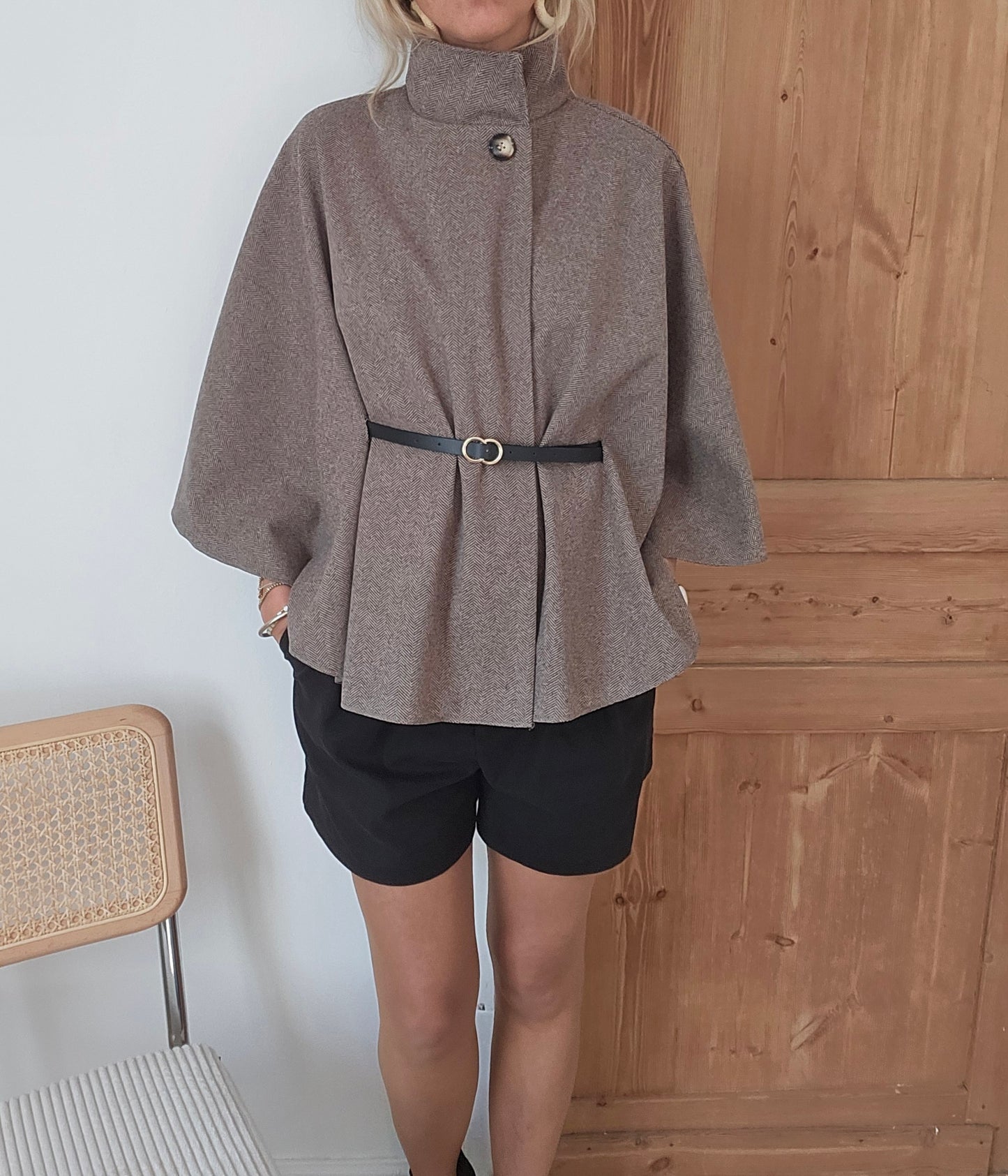 Veste cape champagne