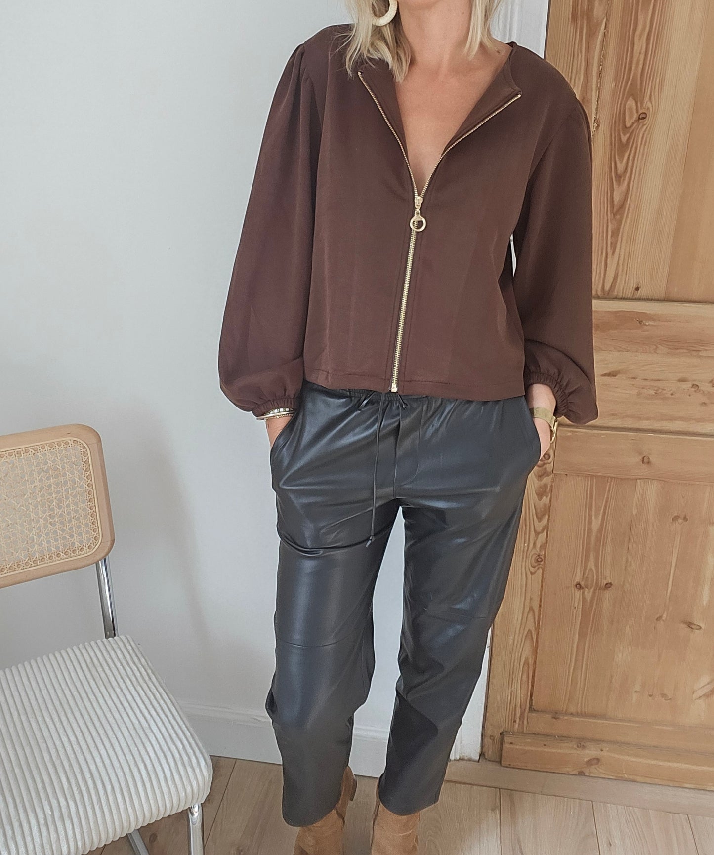 Gilet ultra doux chocolat