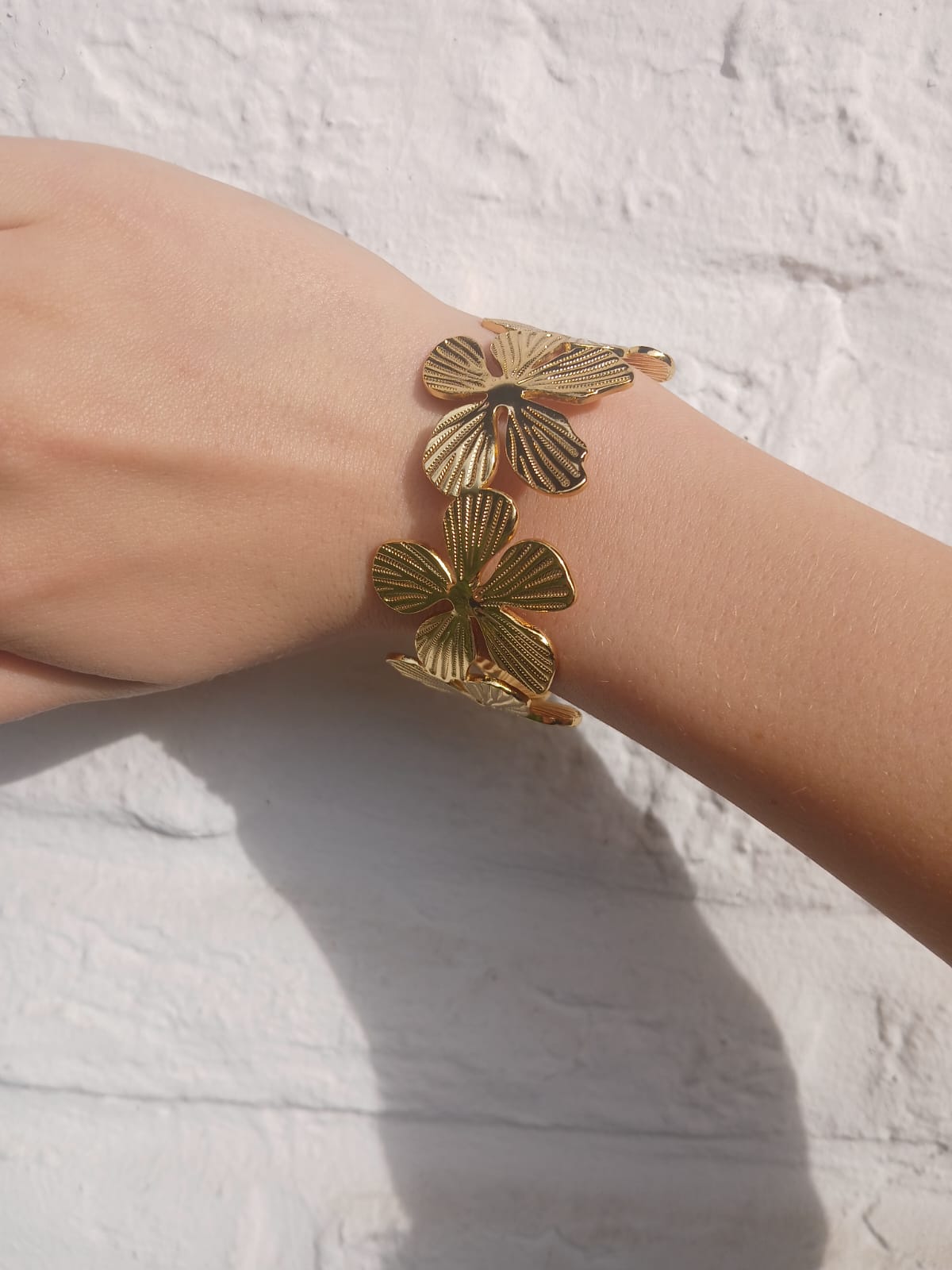 Bracelet Manchette Fleur
