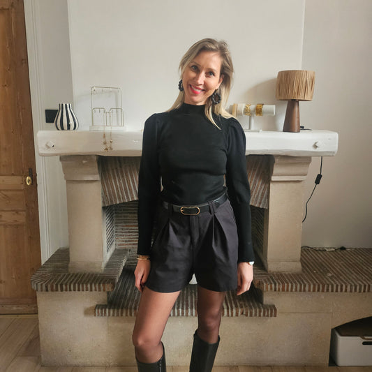 Pull_col_roule_fin_noir