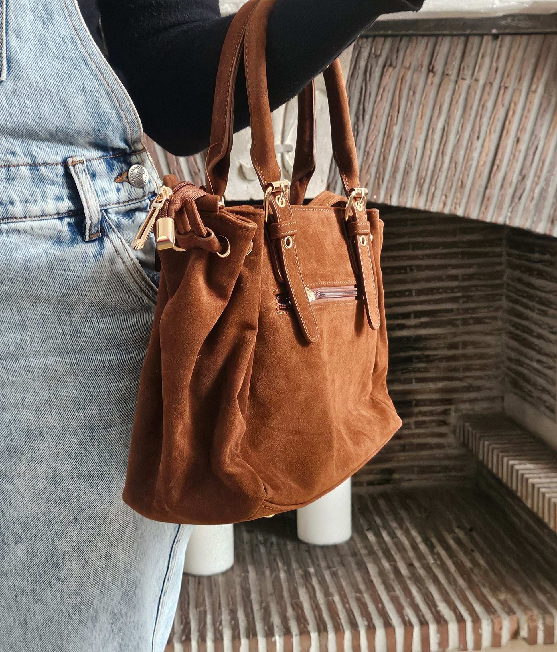 Sac APOLLINE en daim camel