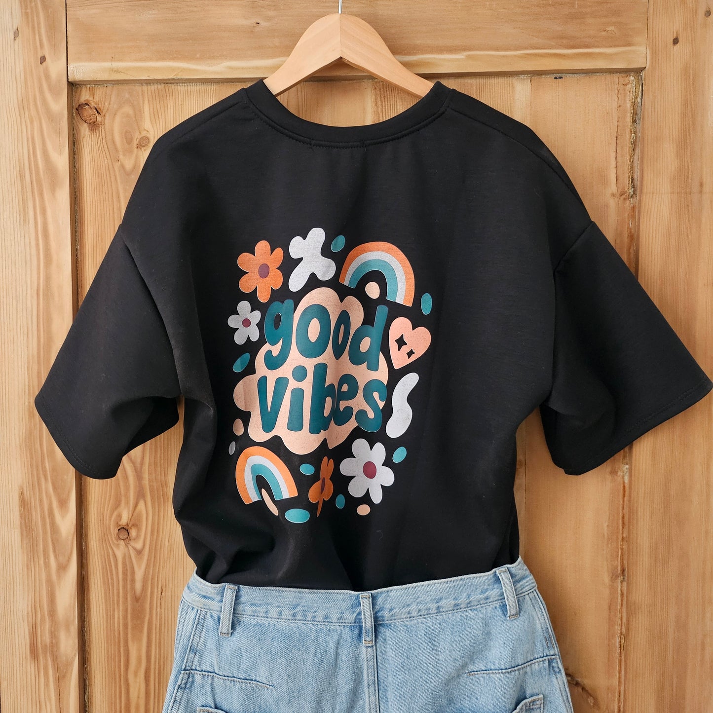 T-shirt Good Vibes noir