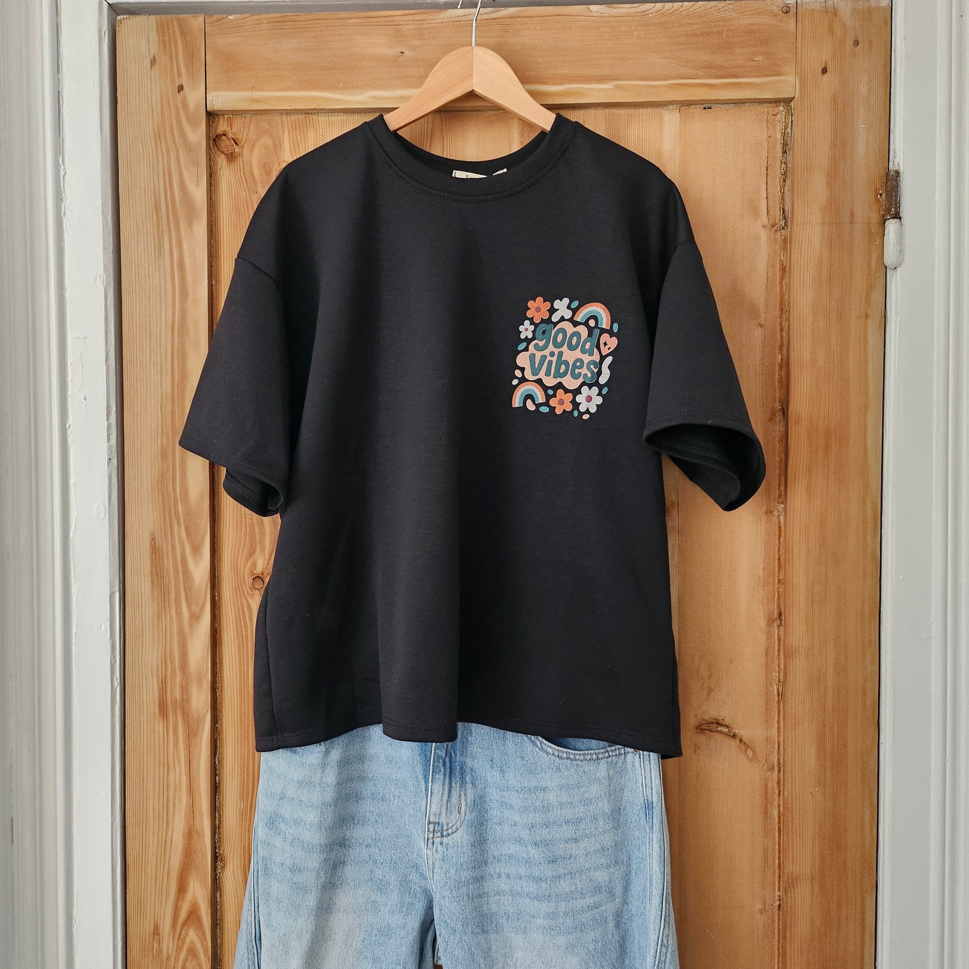 T-shirt Good Vibes noir