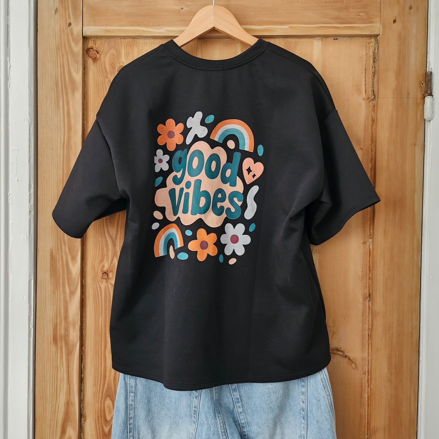 T-shirt Good Vibes noir
