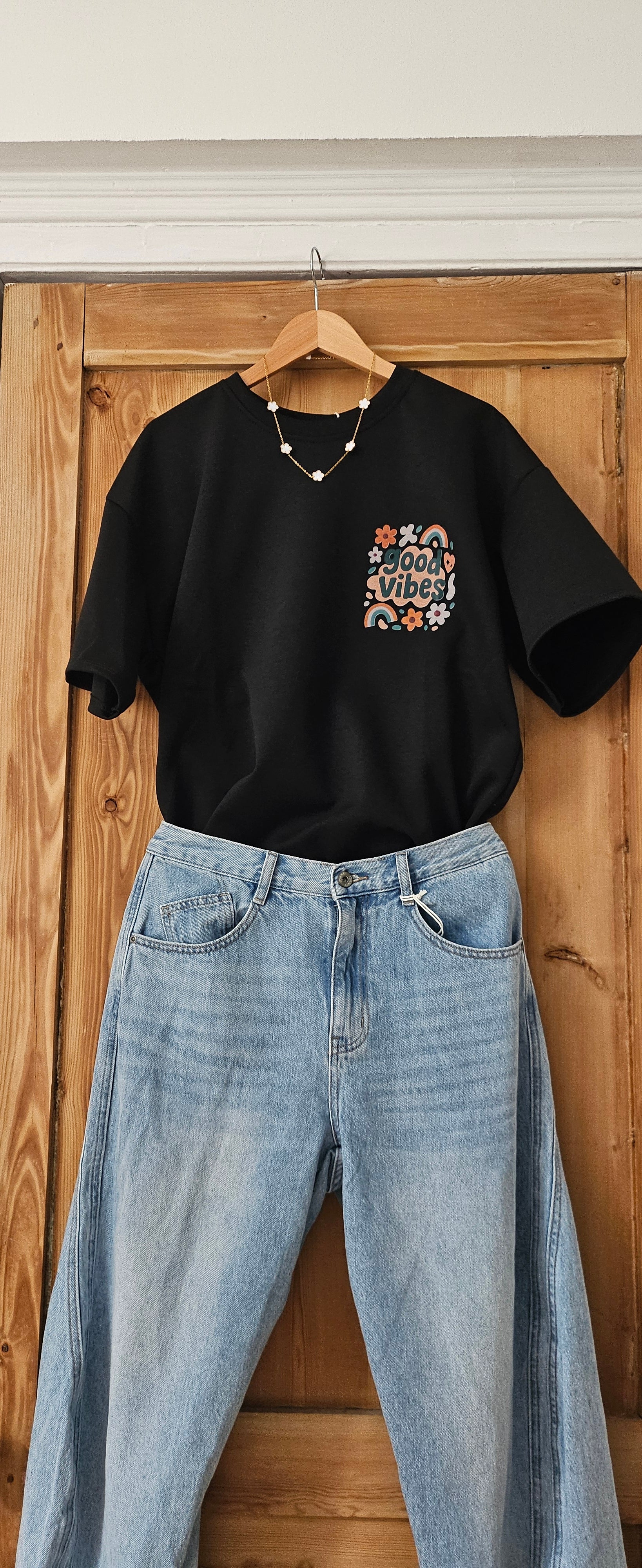 T-shirt Good Vibes noir