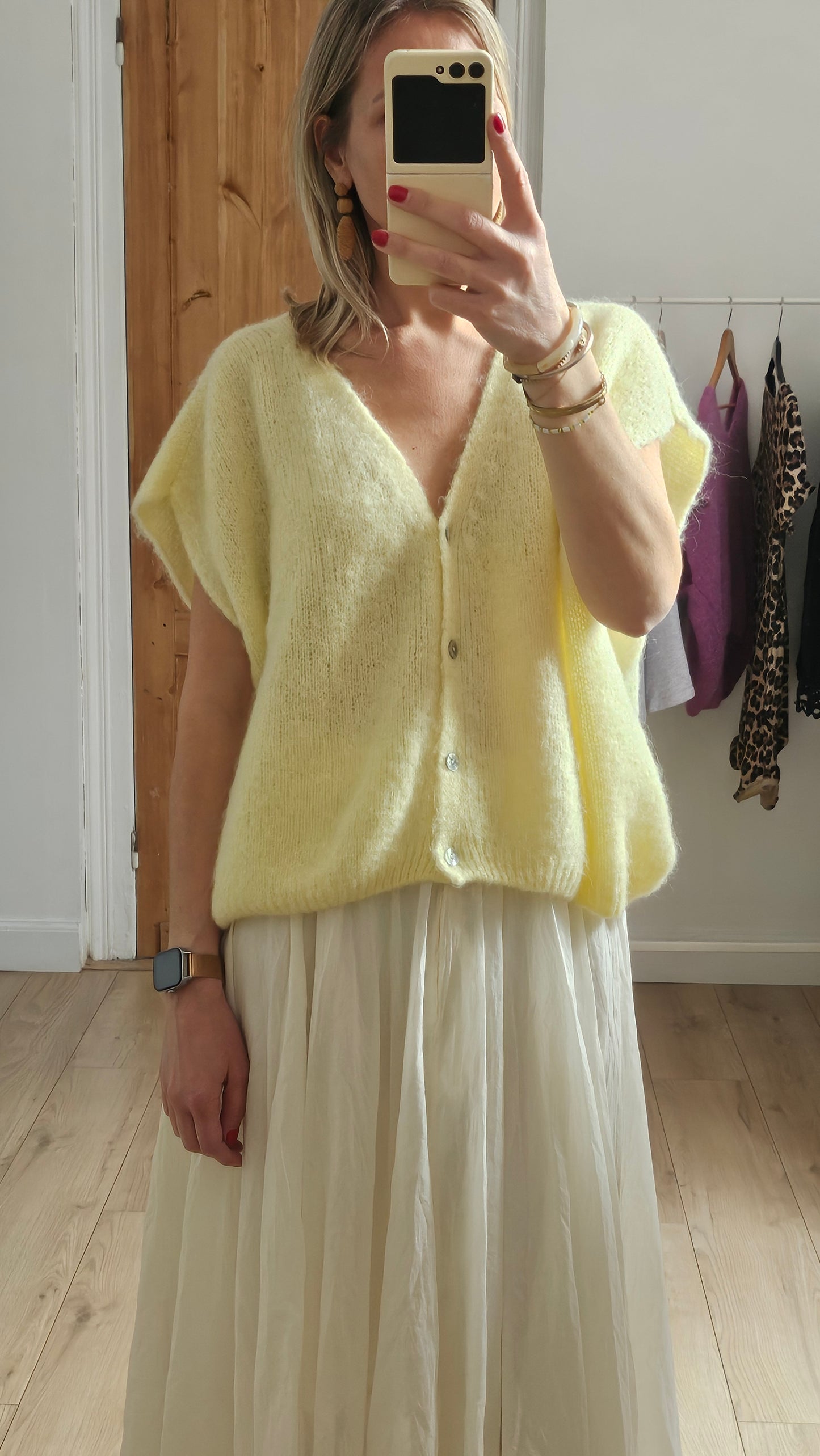 Gilet sans manches jaune