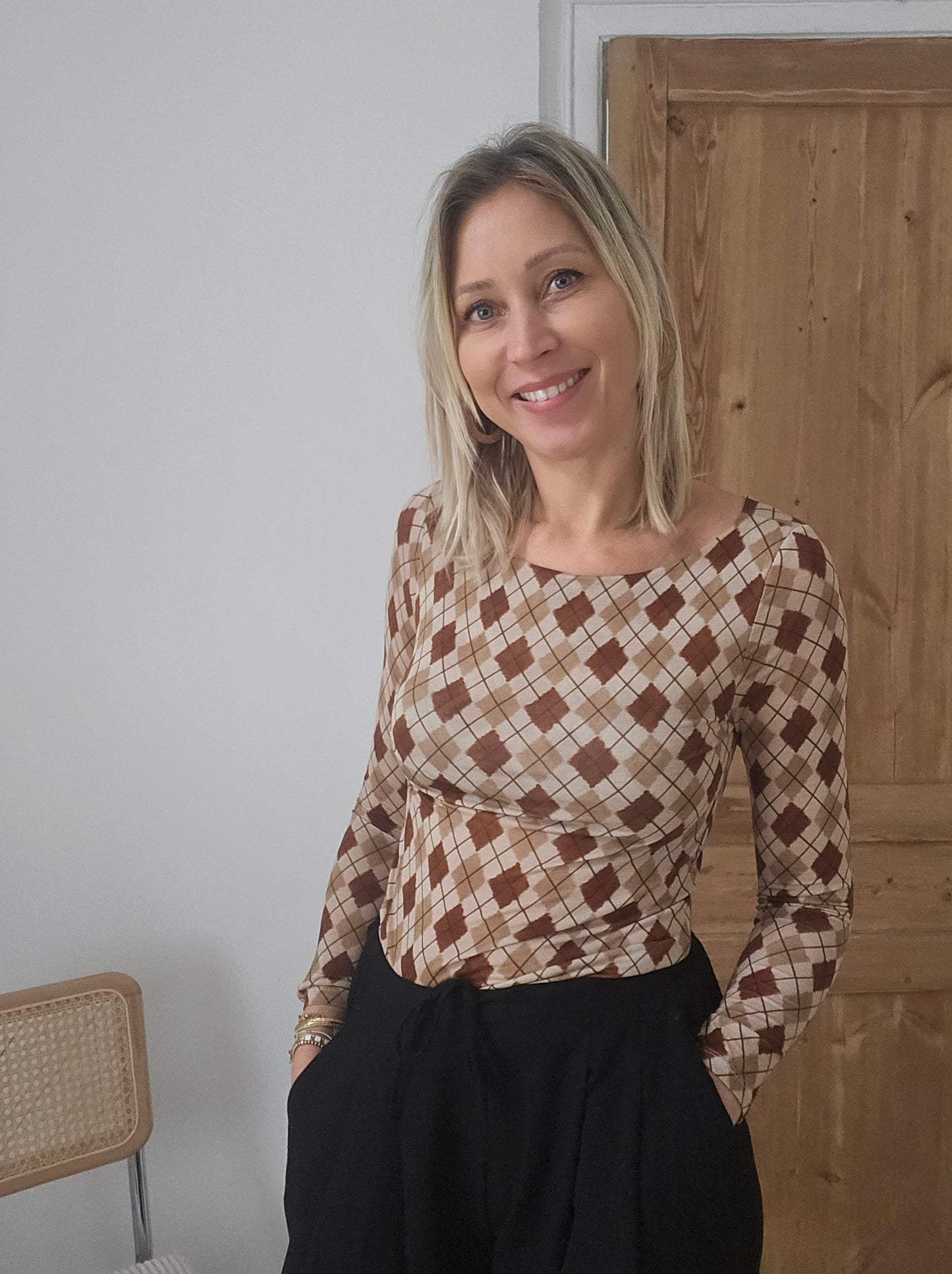 Top sous pull doux imprimé