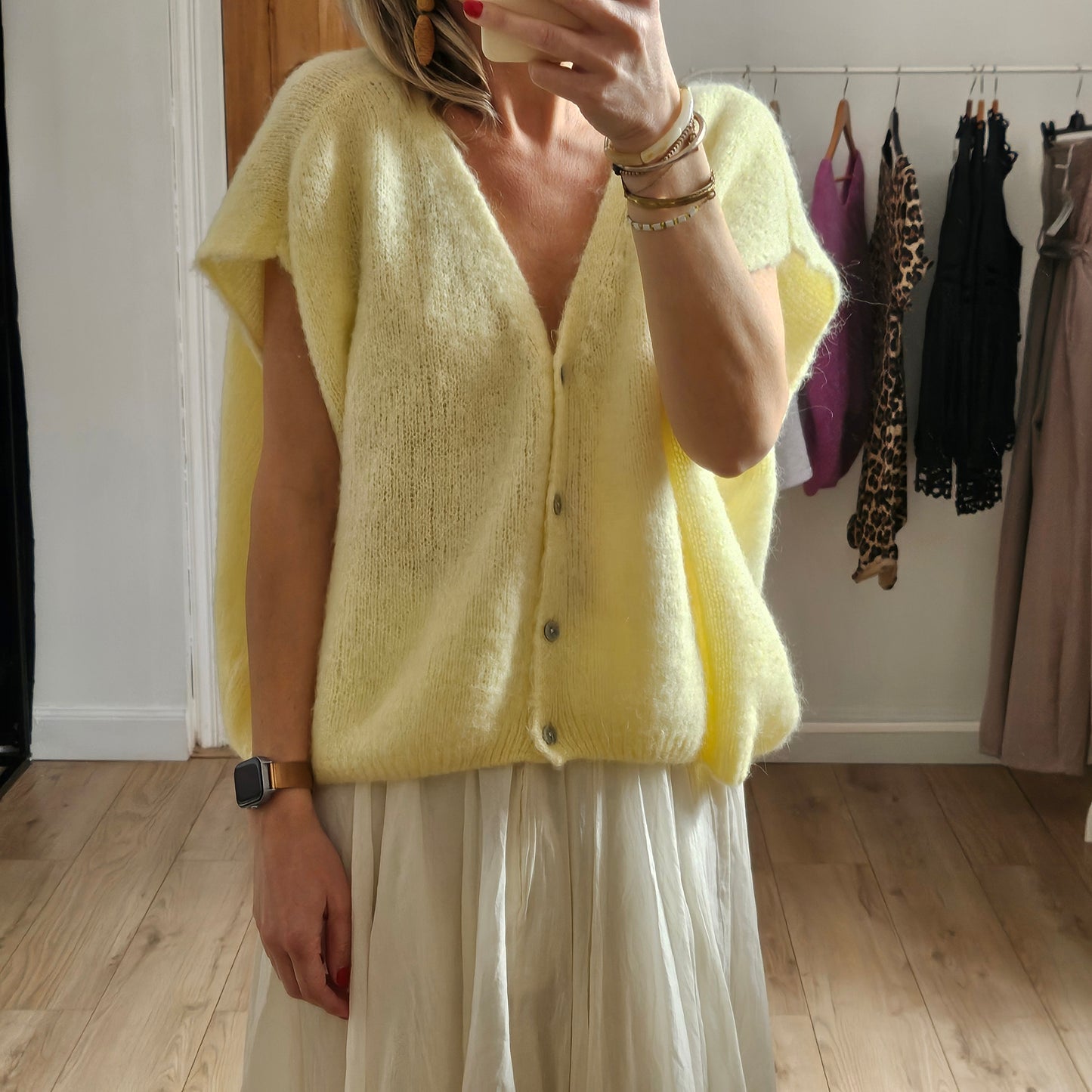 Gilet sans manches jaune