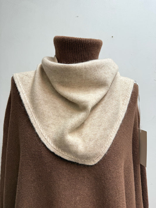 Echarpe taupe en cachemire