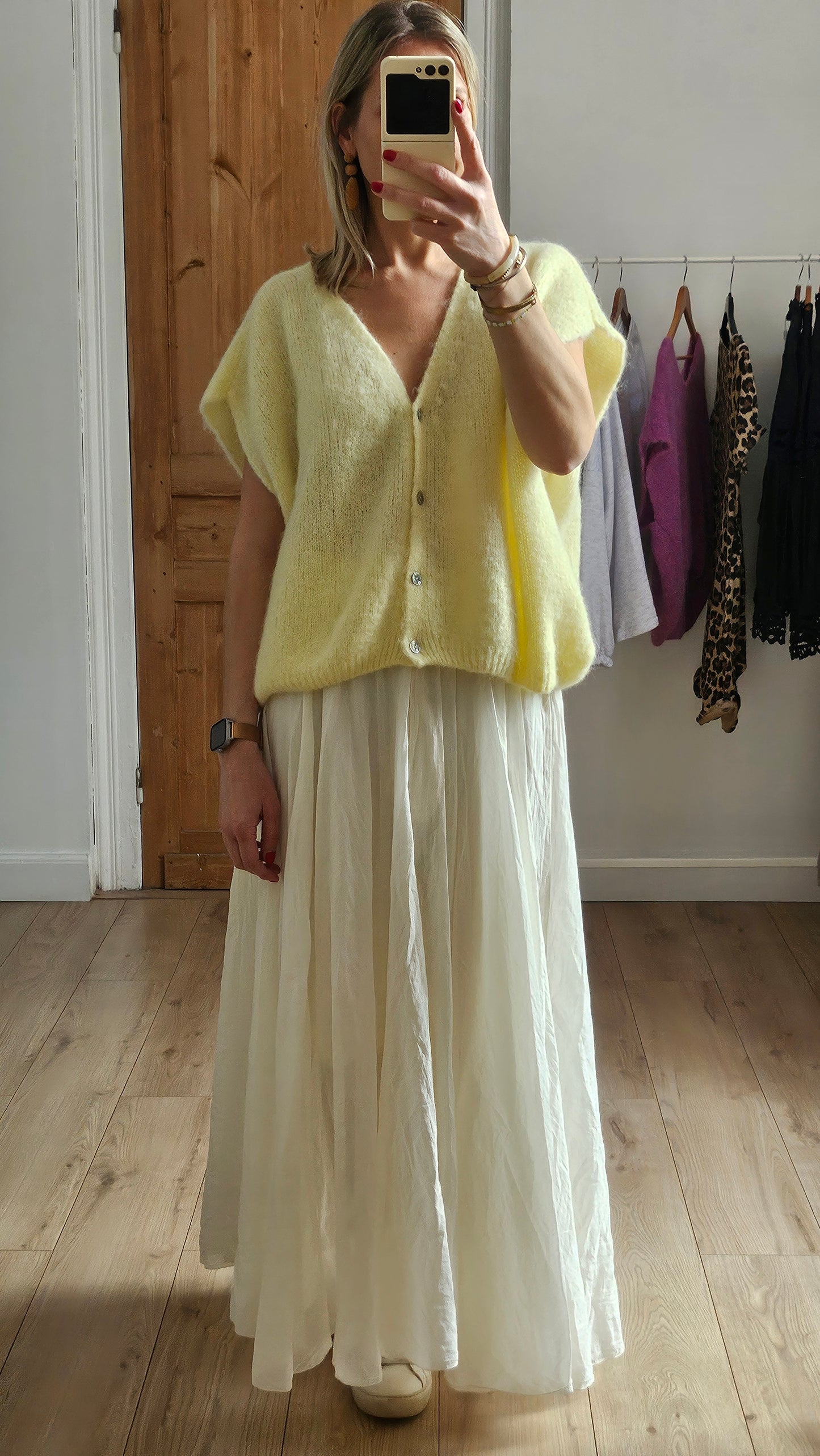 Gilet sans manches jaune