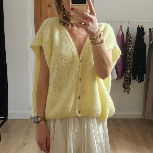 Gilet sans manches jaune