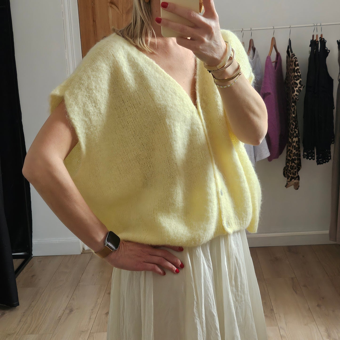 Gilet sans manches jaune