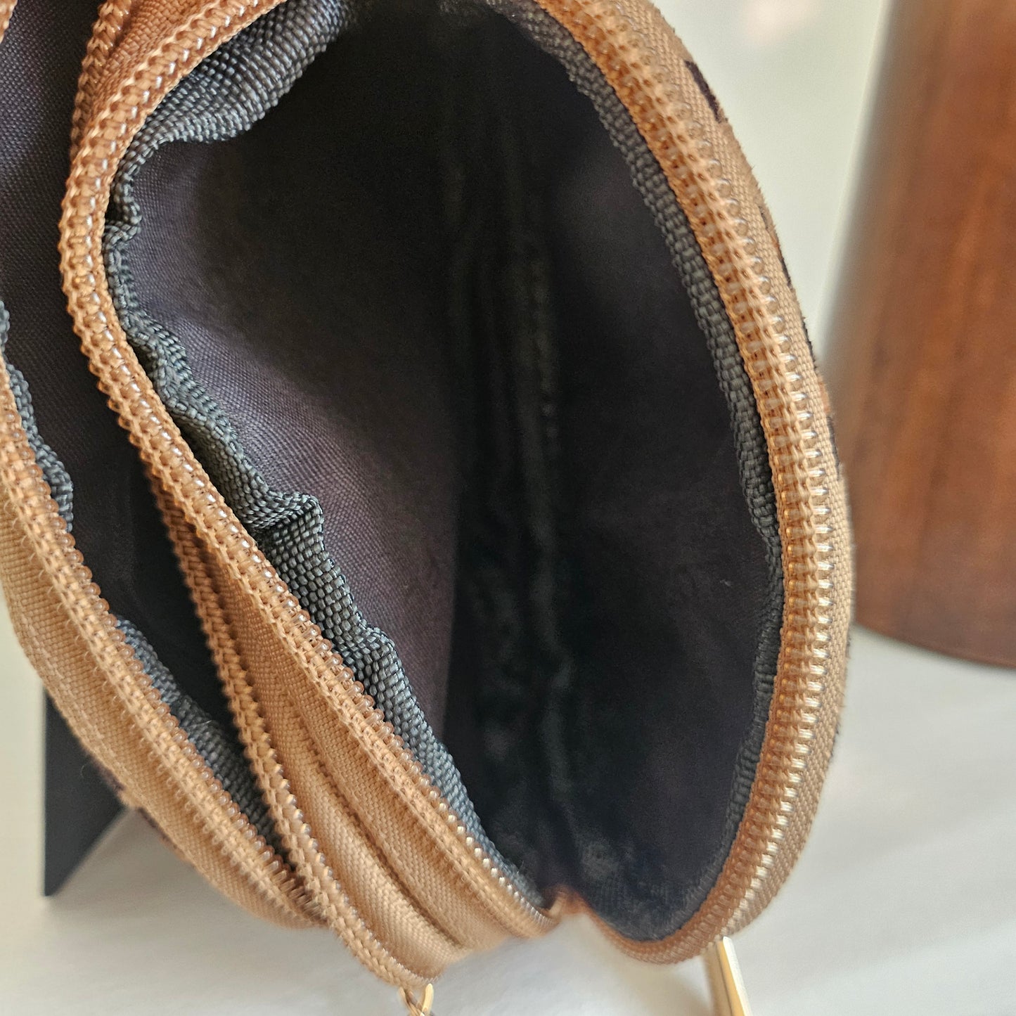 Porte monnaie Léopard beige