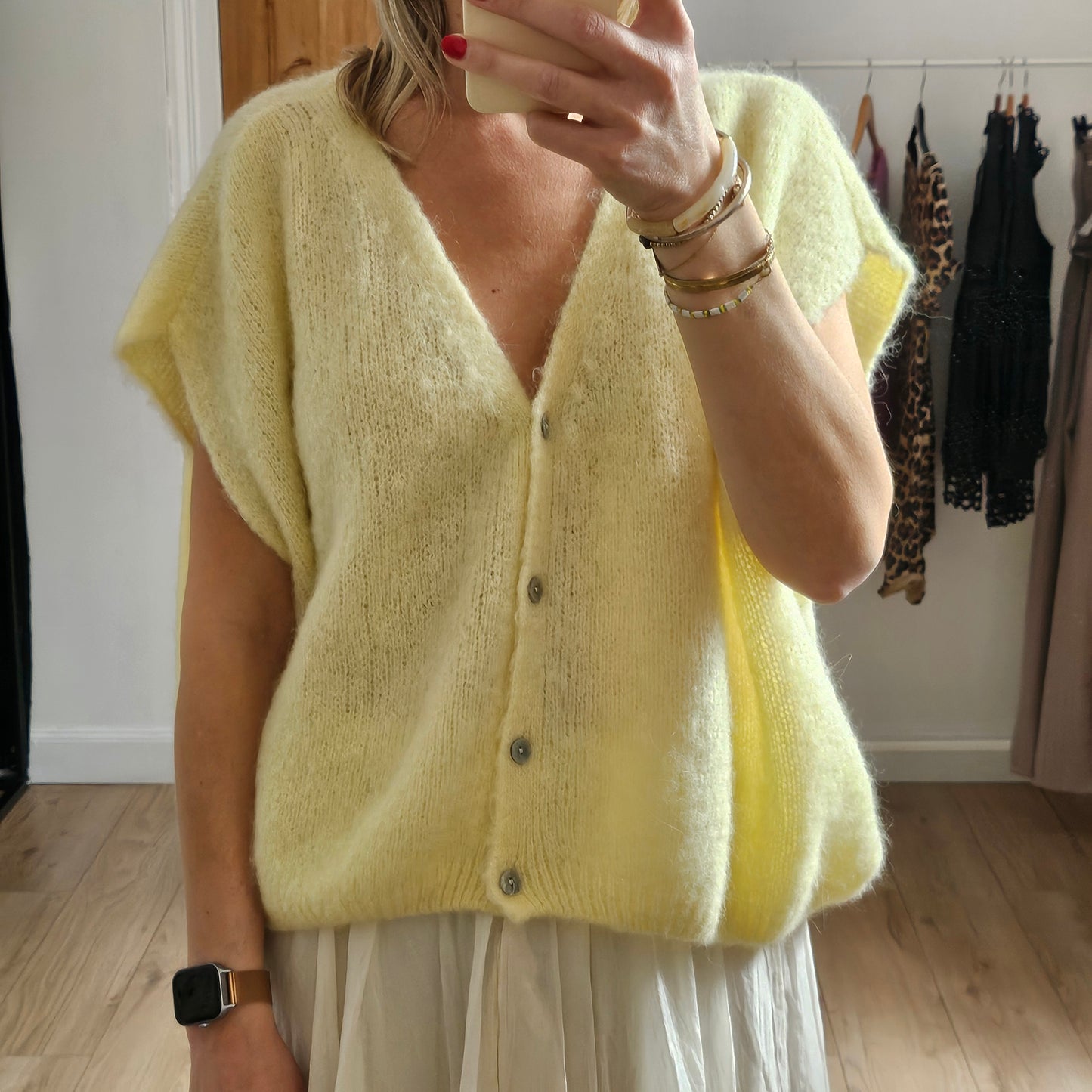 Gilet sans manches jaune