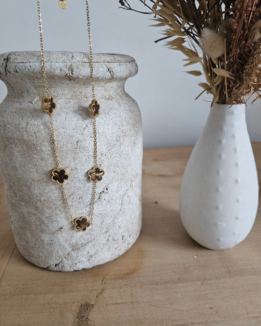 Collier en nacre marron