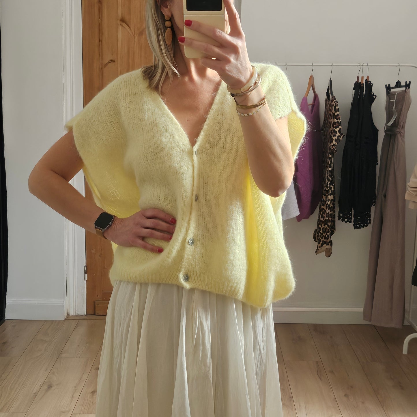 Gilet sans manches jaune