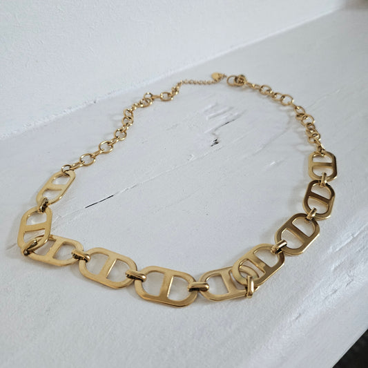 Collier maille marine