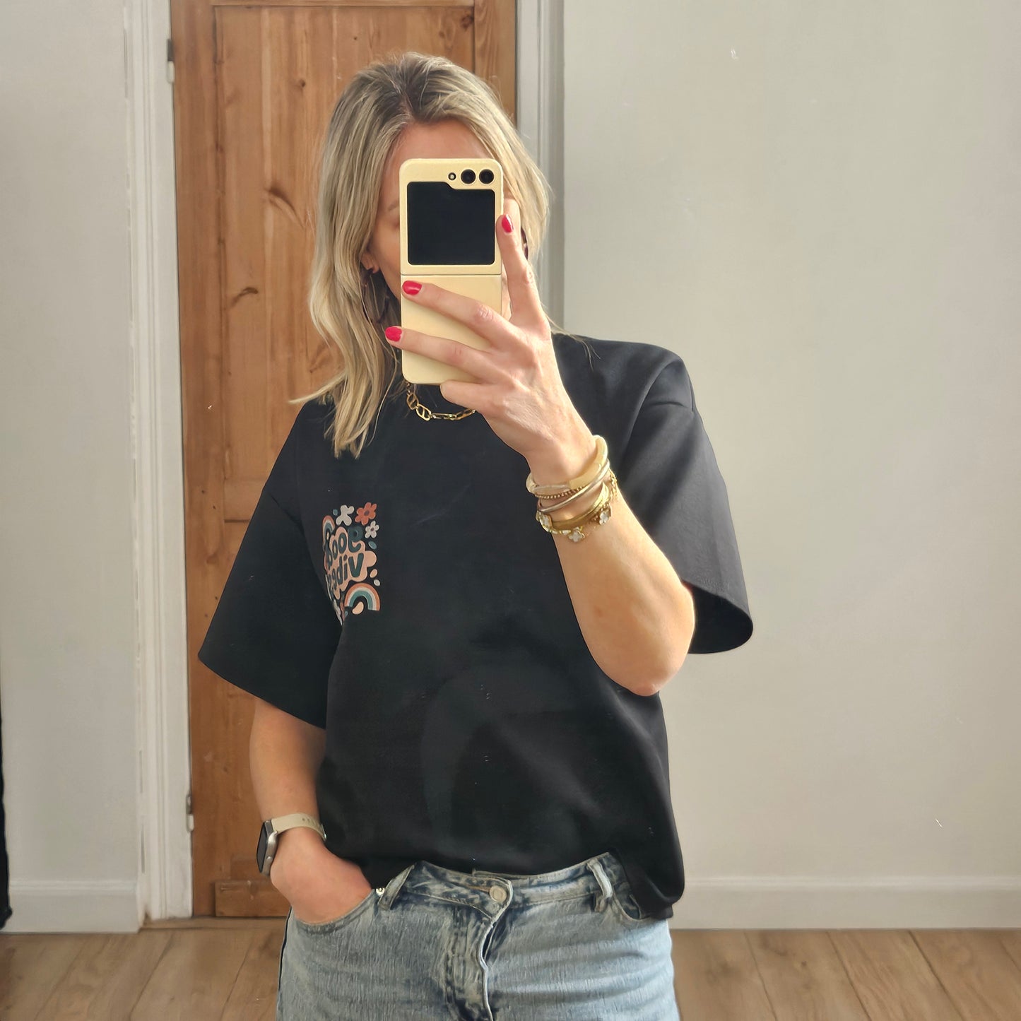 T-shirt Good Vibes noir
