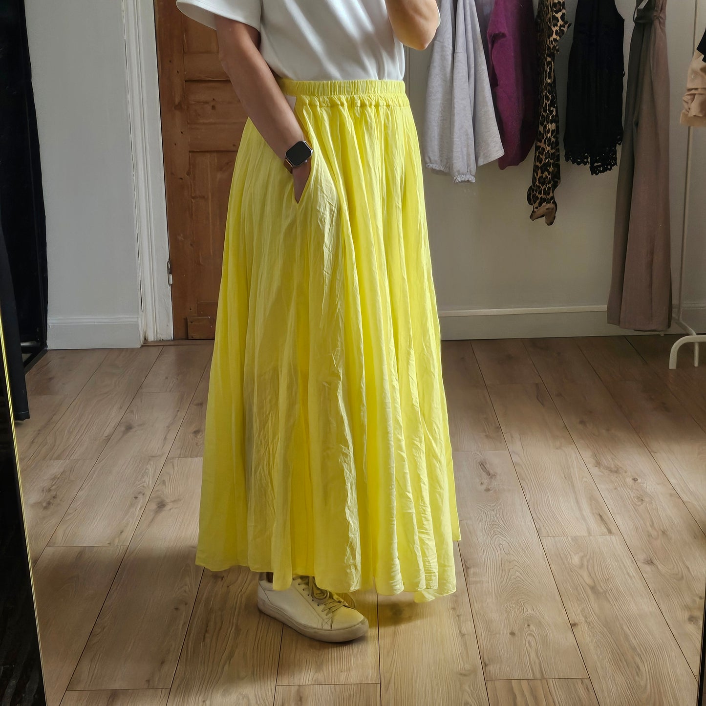 Jupe longue jaune