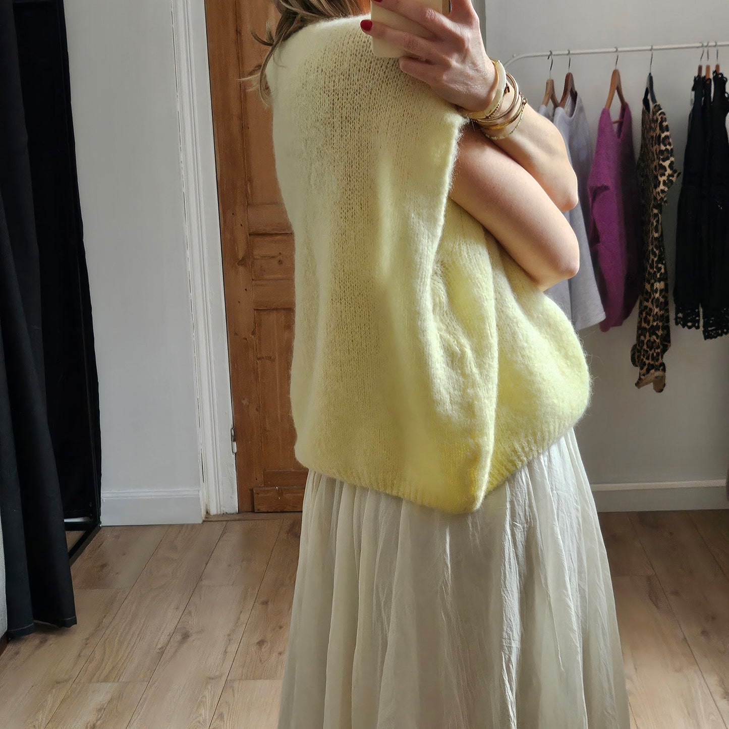 Gilet sans manches jaune