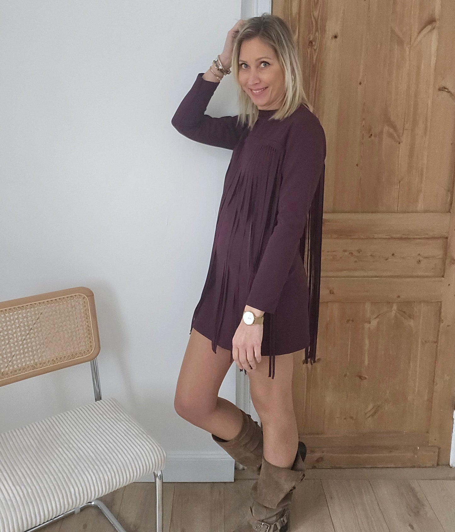robe-franges-bordeaux
