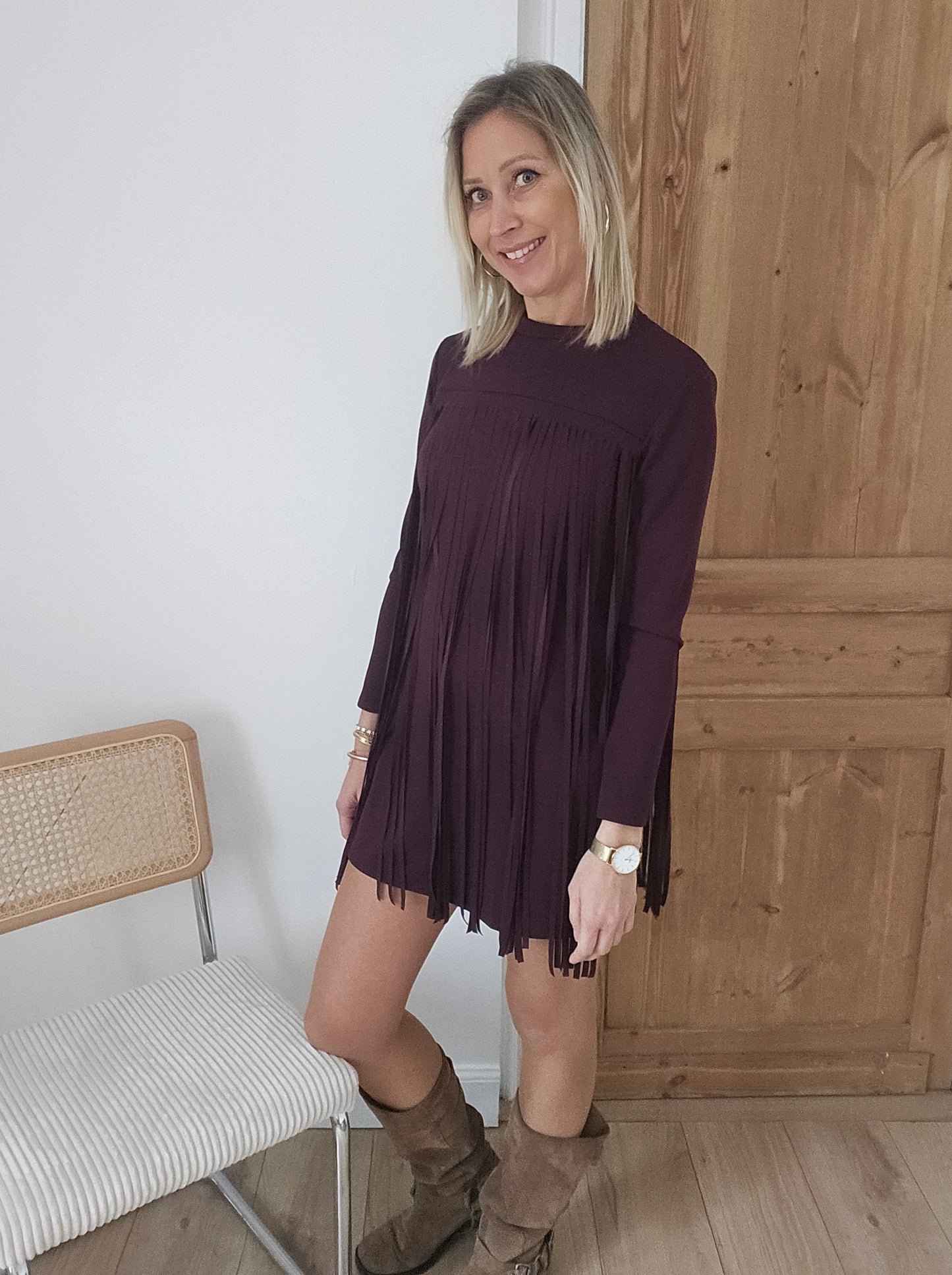 robe-franges-bordeaux