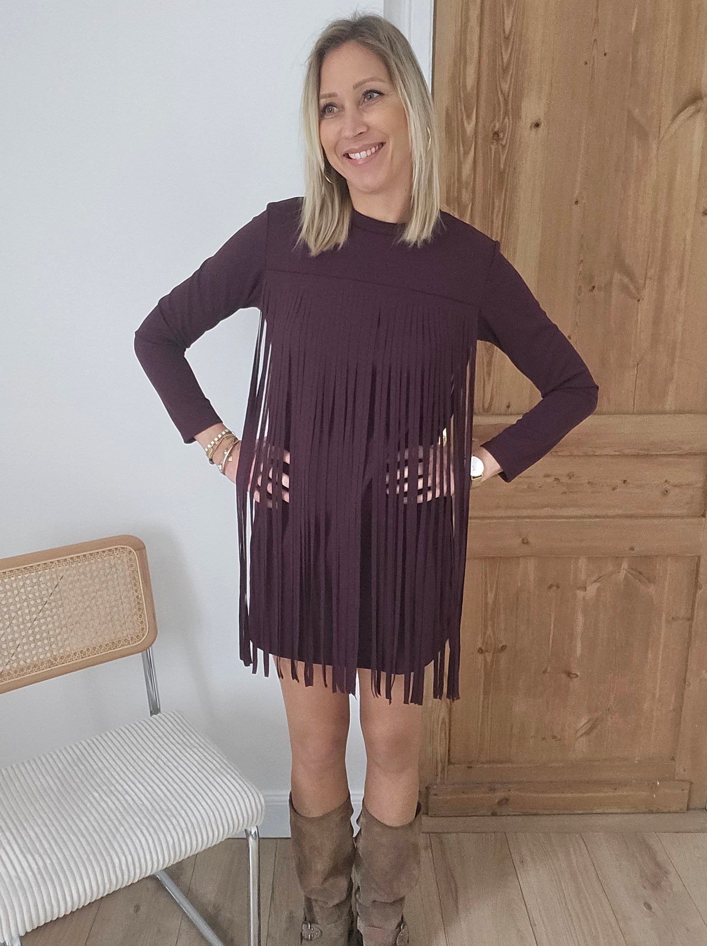 robe-franges-bordeaux