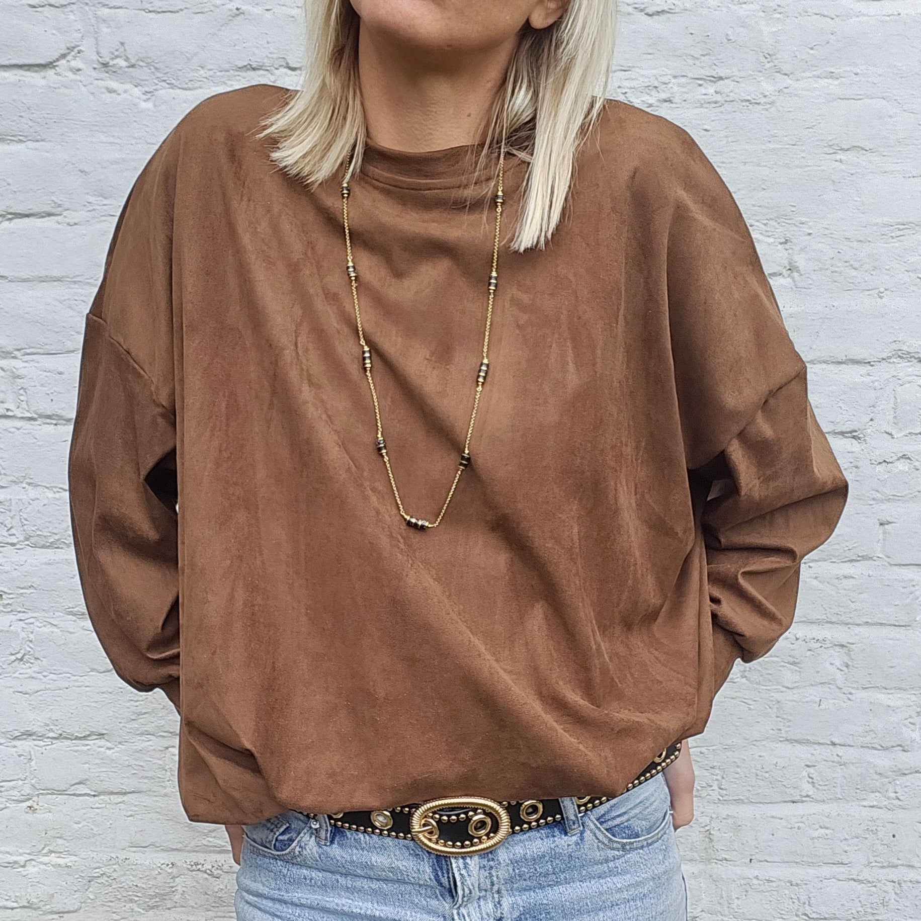 sweat-chocolat-femme-suedine