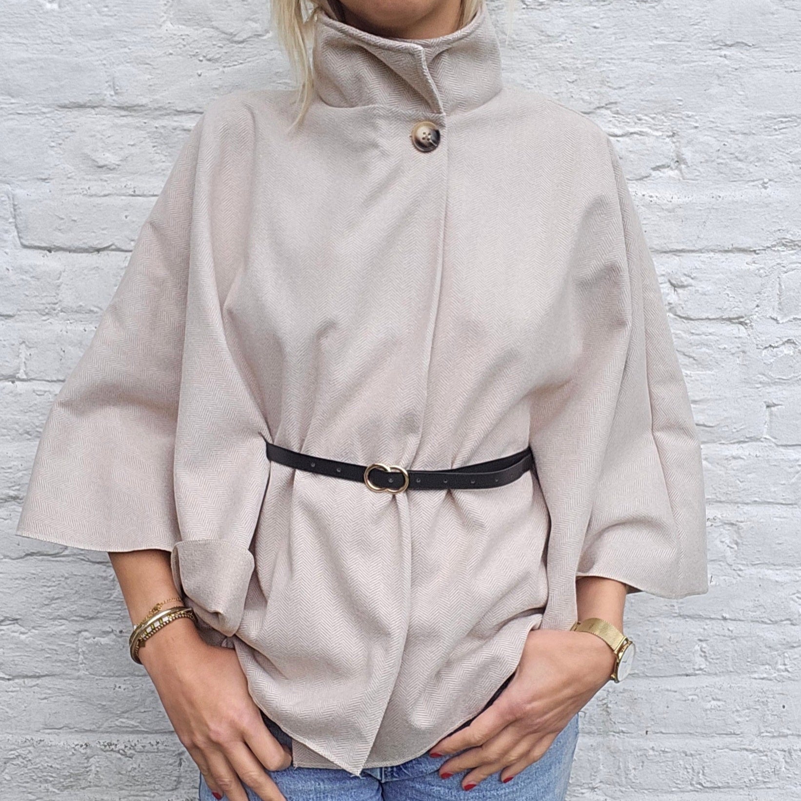 veste cape beige