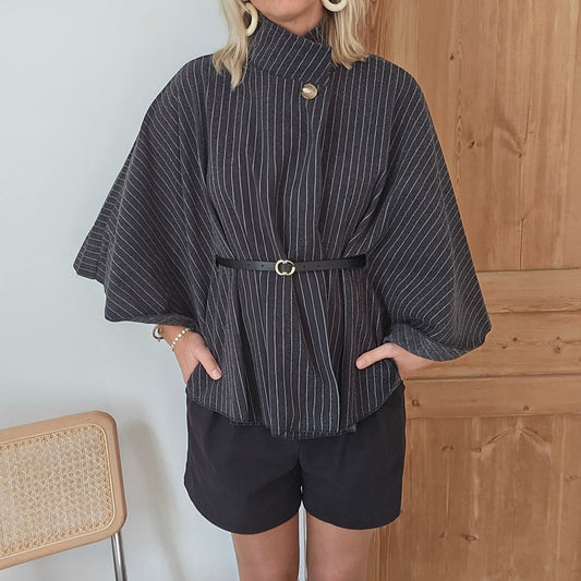 veste cape grise