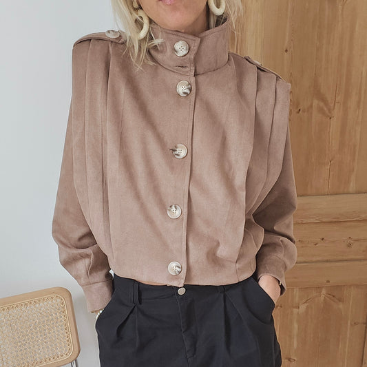 veste suédine beige